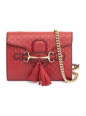 Gucci Red Guccissima Emily Crossbody Bag