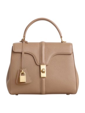 Celine Beige Grained Calfskin Small 16 Bag