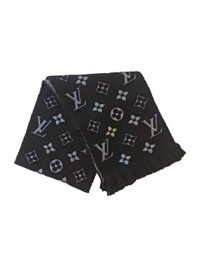 Louis Vuitton black logomania shine scarf