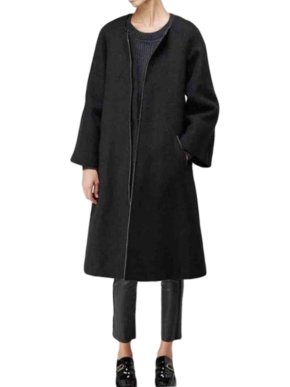 Isabel Marant Grey Wool Collarless Camber Coat