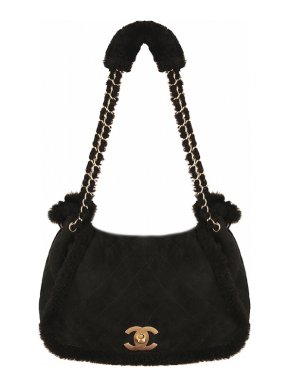 Chanel Rare Teddy Shearling Large Flap Bag