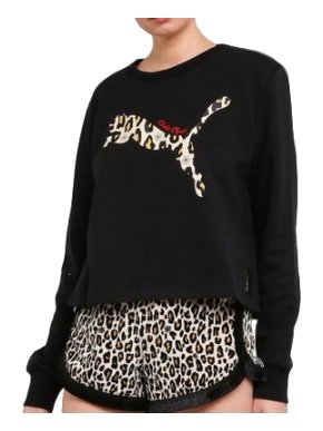 Charlotte Olympia x Puma crew neck leopard jumper