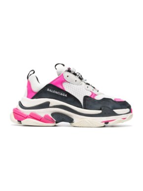 Balenciaga Neon Pink Triple S Sneakers