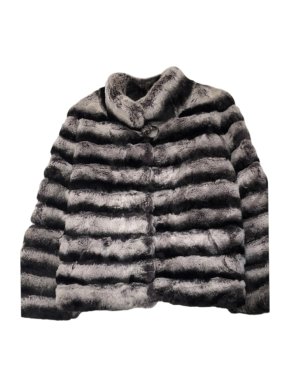 Bespoke Chinchilla Fur Natural Grey Jacket