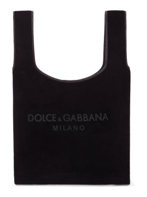Dolce & Gabbana Black Velvet Market Tote