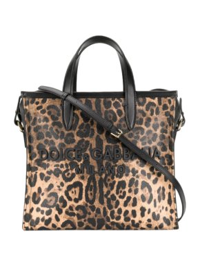 Dolce & Gabbana Leopard Medium Market Shopping Tote