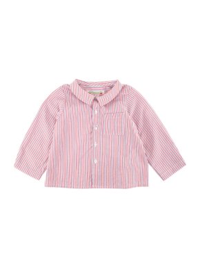 Bonpoint Red & Blue Striped Cotton Long Sleeve Shirt