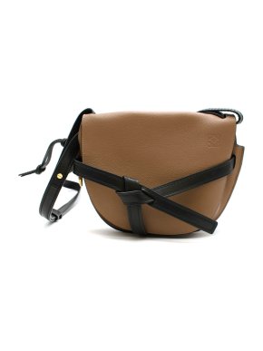 Loewe Mocca & Black Leather Small Gate Bag