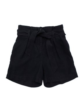 Bonpoint Black Pleated Belted Shorts