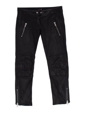 Isabel Marant Black Leather Biker Pants