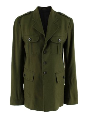 Haider Ackermann Green Military Inspired Wool Jacket