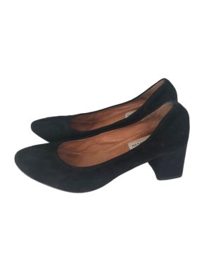 Lanvin Black Suede Court Pumps