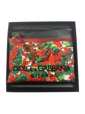 Dolce & Gabbana Geranium Print Floral Pouch