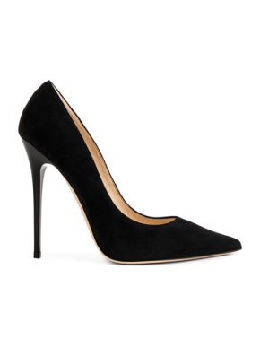 Jimmy Choo Black Anouk 120 Suede Pumps