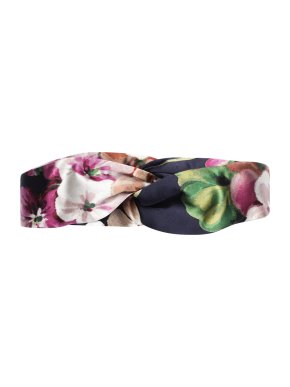 Gucci Blue Floral Duchesse Knotted Headband