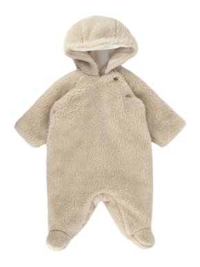 Bonpoint Ivory Fleece Baby Snowsuit