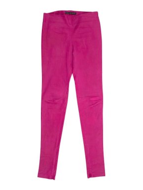 Balenciaga Purple Leather Trousers