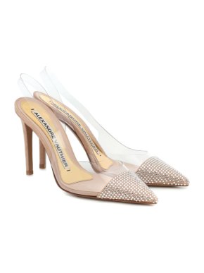 Alexandre Vauthier Amber Ghost embellished suede pumps
