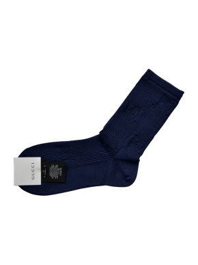 Gucci Blue Cotton GG Socks