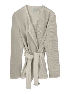 Vince Cream Linen Blend Belted jacket