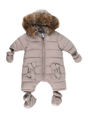 Tartine et Chocolat Rabbit Fur Trim Snowsuit