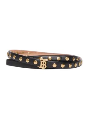Burberry Black Studded TB Waist Belt