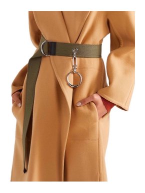 Chloe Khaki Canvas D-Ring Belt