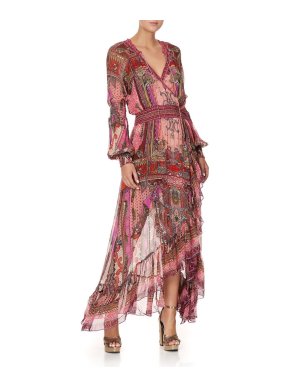 Camilla Lotus Lovers Blouson Sleeve Wrap Dress
