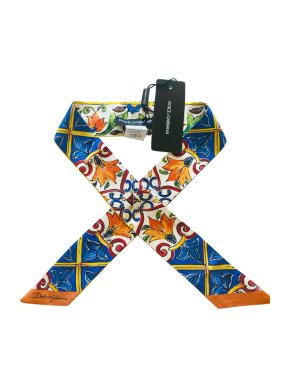 Dolce & Gabbana Majolica Print Silk Bandeau