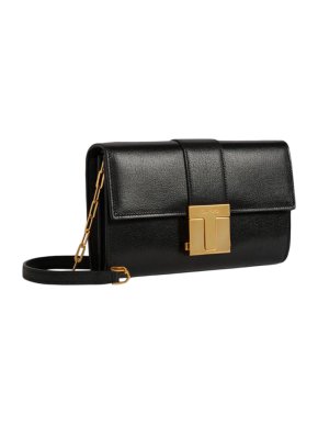 Tom Ford Black T-Clasp Shoulder Bag