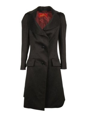 Vivienne Westwood Black Swing Wool Coat
