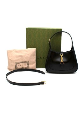 Gucci Black Leather Jackie 1961 Small Hobo Bag