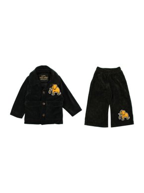 Mini Rodini Corduroy Button Down Jacket & Trousers with Elephant Patch
