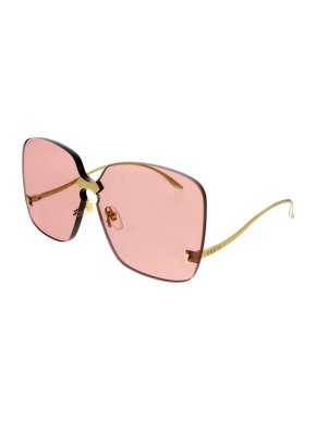 Gucci Pink GG0352S Oversize Rimless Sunglasses