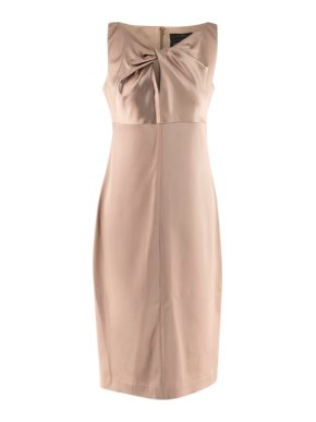 Max Mara Sleeveless Satin Knot Dress