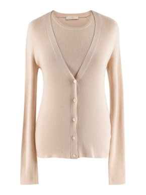 Prada Cream Cashmere Knit Twin-Set