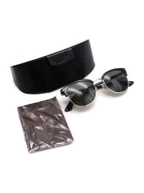 Persol Black & Silver P3105-S Cellor Original Sunglasses