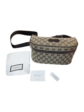 Gucci Monogram Canvas Crossbody Belt Bag