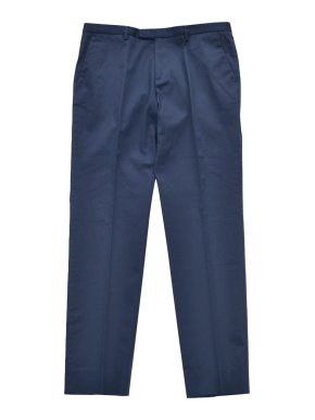 Gucci Blue Mens Embroidered Stretch Cotton Pants