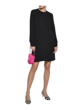 Ganni Black Crepe Clark Dress