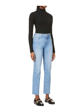 Paige Blue High Rise Sarah Straight Jeans