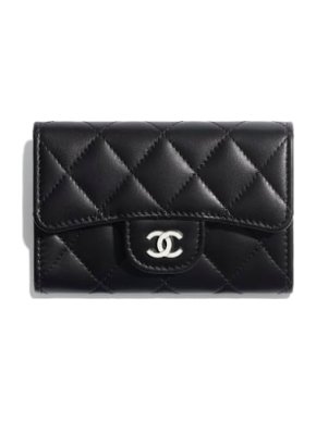 Chanel Black Lambskin Classic Flap Key Holder