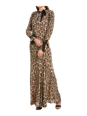 Twin-Set by Simona Babieri Leopard Print Midi Dress