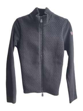 Moncler Black Knit Maglia Cardigan