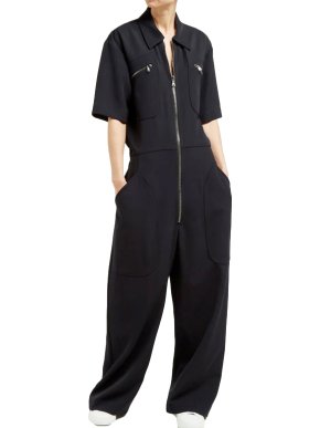 Raey Zip-front wool-twill jumpsuit