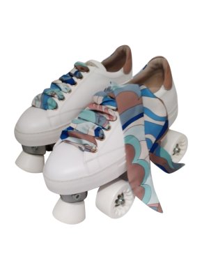 Emilio Pucci Limited Edition Ribbon Tie Quad Roller Skates
