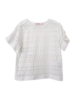 See By Chloe White Embroidered Cotton Top