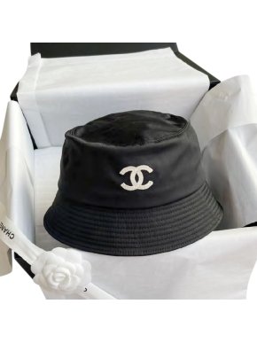 Chanel Black Small Logo Bucket Hat