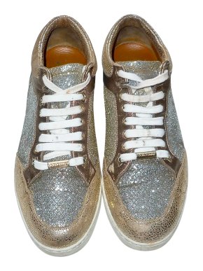 Jimmy Choo Metallic Multicoloured Miami Low Top Sneakers