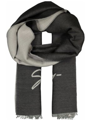 Givenchy Grey Wool & Silk Reversible Scarf